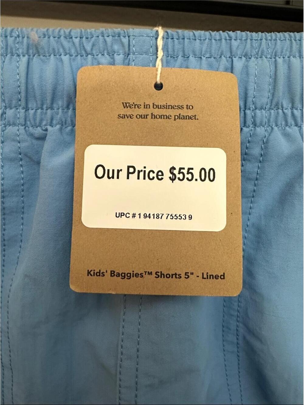Patagonia Light Blue Kids' Shorts - Picture 2 of 5